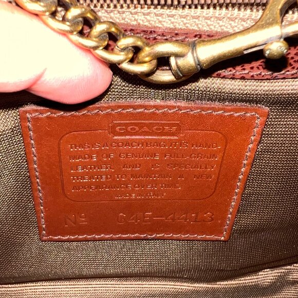 Coach Gracie Mini Size Brown Pebbled Leather Top Handle Bag Classic Formal - Picture 2 of 8